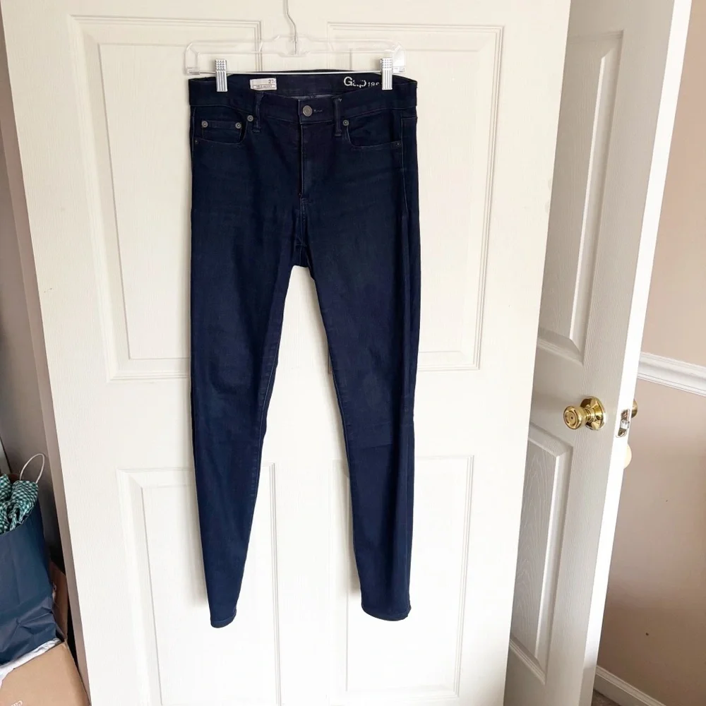 Gap High Waist Dark Denim Skinny Jeans Size 27